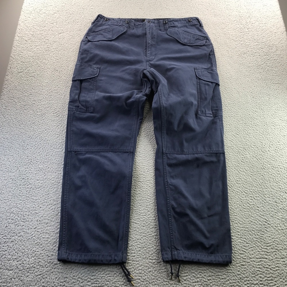 Filson Pants Mens 36x32  Blue Mussel Field Cargo Sateen Retro WWII Era Military